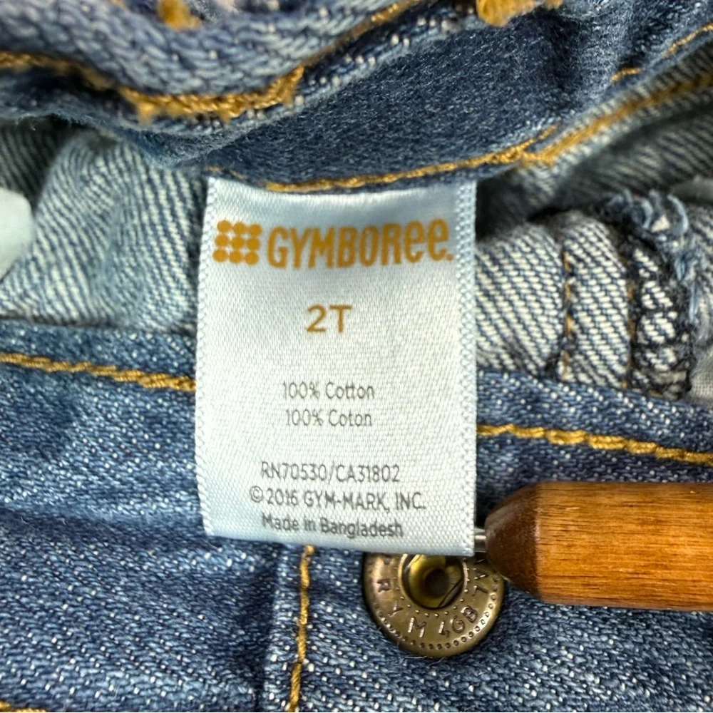 GYMBOREE Boys Denim Jeans 2T 2016 OT Winter Plaid‎ Cuff Cottagecore Farmhouse
